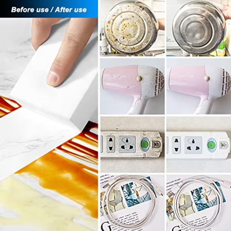 Magic Sponge Erasers,  2X Density Stronger Melamine Sponge Foam Pads, Multi-Functional Household Cleaning Supplies Cleaner for Kitchen, Bathroom, Bathtub, Sink, Wall Cleaner