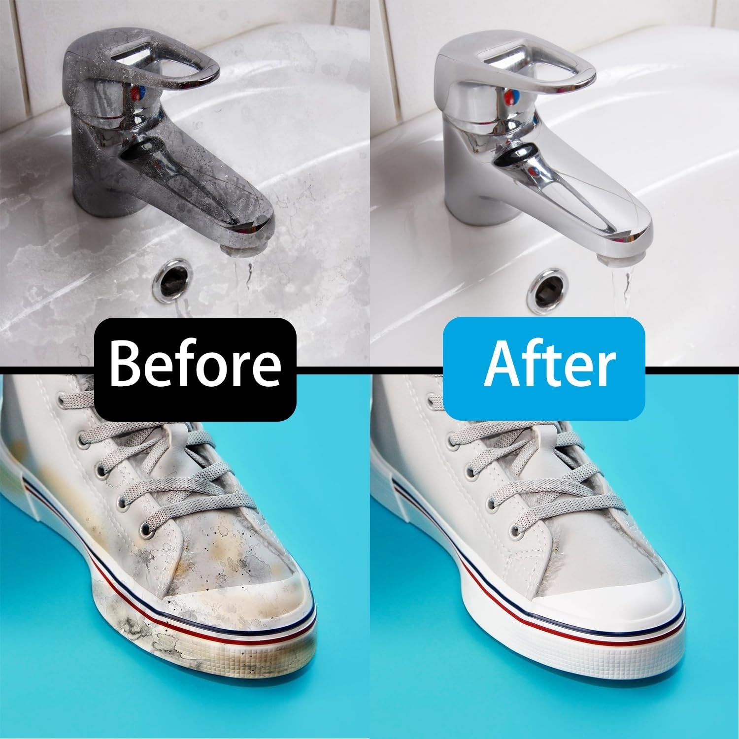 Magic Sponge Erasers,  2X Density Stronger Melamine Sponge Foam Pads, Multi-Functional Household Cleaning Supplies Cleaner for Kitchen, Bathroom, Bathtub, Sink, Wall Cleaner