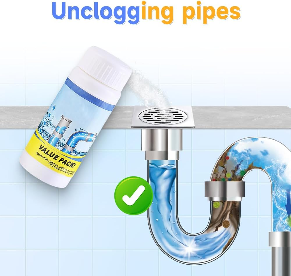 2026 Upgrade Powerful Sink Drain Cleaner, Sink and Drain Cleaner, Multi-functional Drains Cleaners Fast Foaming for Kitchen Quick Cleaning Tool, Fast Acting Clog Remover for Home Users