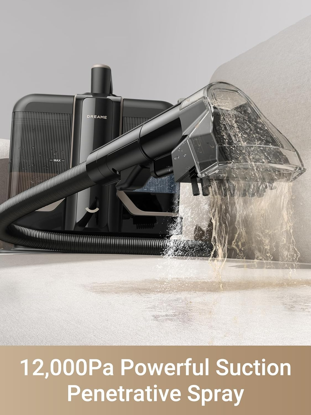 Portable Carpet Spot and Upholstery Cleaner, Powerful Couch Cleaner Machine Stain Remover for Pet Stains, Carpet, Area Rugs, Coaches and Car, 3.1L Large Water Tank, Hose Self-Cleaning