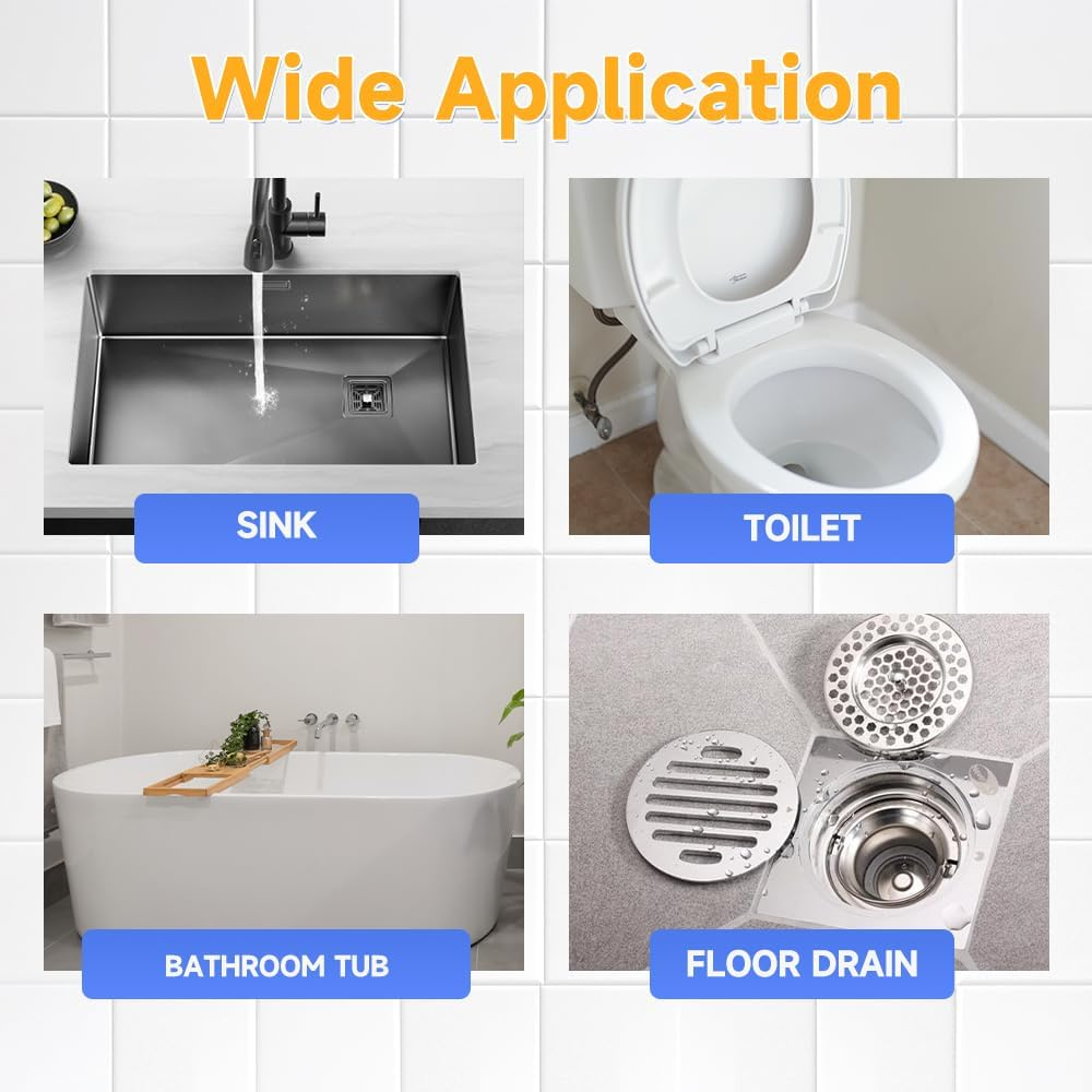 2026 Upgrade Powerful Sink Drain Cleaner, Sink and Drain Cleaner, Multi-functional Drains Cleaners Fast Foaming for Kitchen Quick Cleaning Tool, Fast Acting Clog Remover for Home Users
